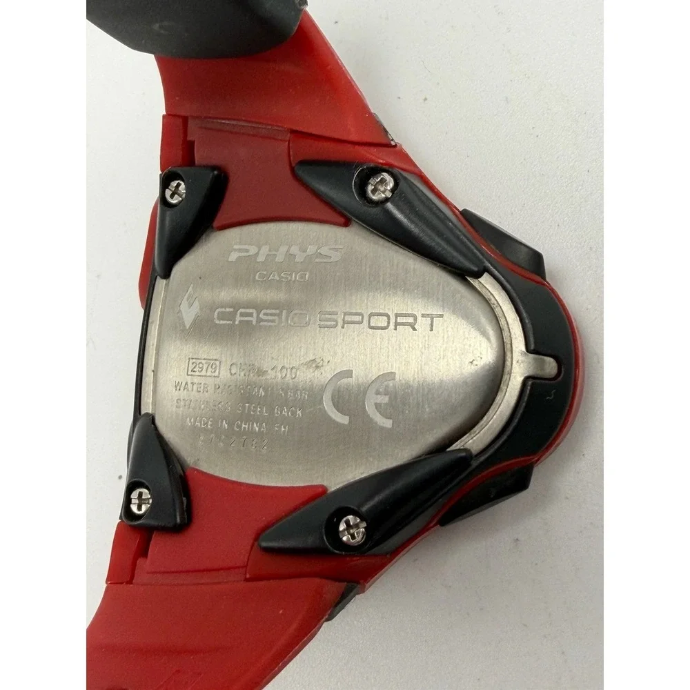 Casio CHR-100 Sport Phys New Battery Mens Watch Red Black 46MM 7.5